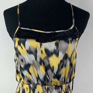 Forever 21 XXI Yellow‎ Black Cheetah Sundress Small